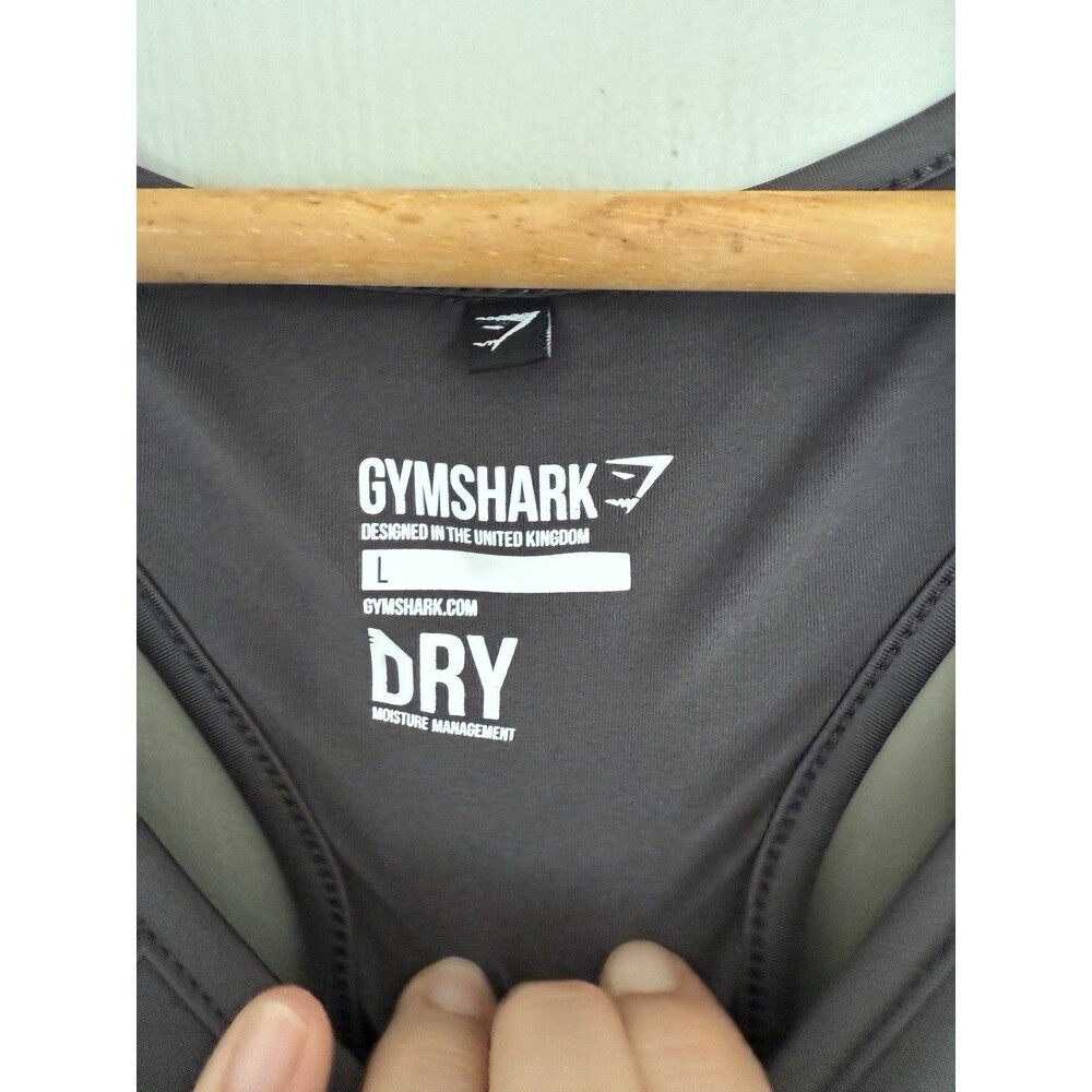Gymshark Cutout Sports Bra L Large Gray Pink Dry Moisture Management - Picture 4 of 5